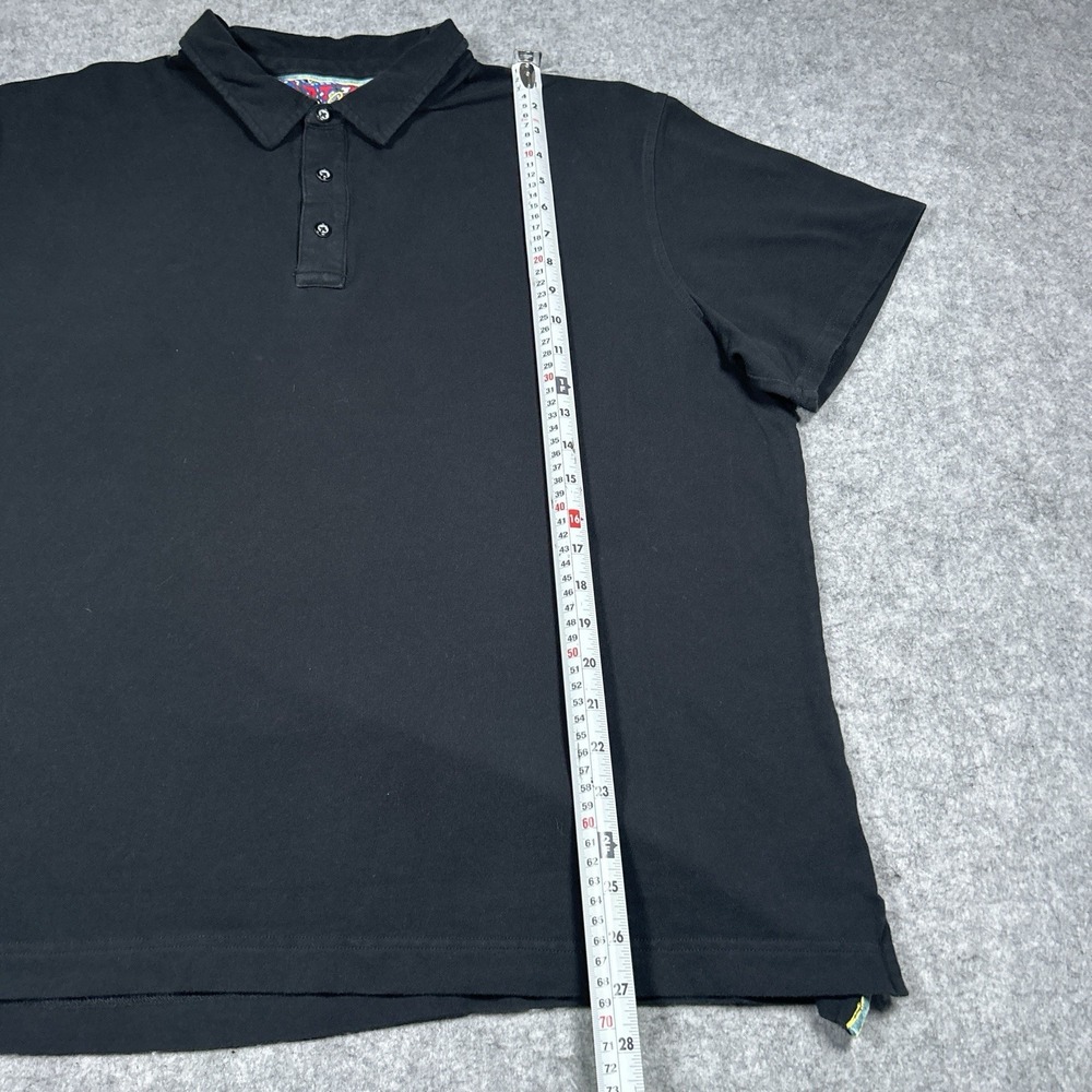 Robert Graham Polo Shirt Men's Size 2XL Black Collared Preppy Short Sleeve - Picture 4 of 13